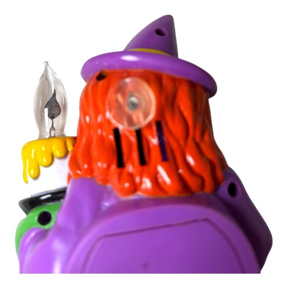 Vintage Witch flickering candle light w/ suction to window Halloween Holiday dec - Picture 6 of 7